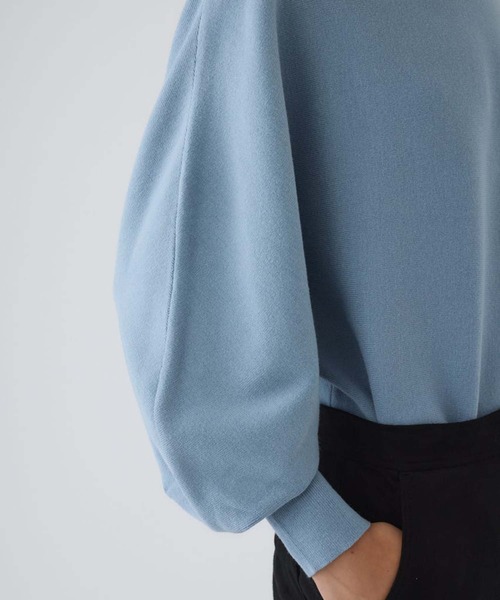 RIM.ARK(リムアーク)の「【RIM.ARK/リムアーク】Dolman wide washable knit/ドルマンワイドウォッシャブルニット(ニット/セーター・レディース・グレー/ブラック/ライトブルー・36)」の14枚目の写真