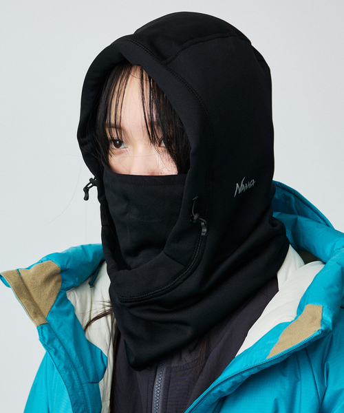 NANGA(ナンガ)の「【NANGA / ナンガ】Polartec Power Stretch Balaclava / ポーラテック パワーストレッチ バラクラバ(NA2443-3B402)(キャップ・メンズ・ブラック/グレー・フリー)」の4枚目の写真