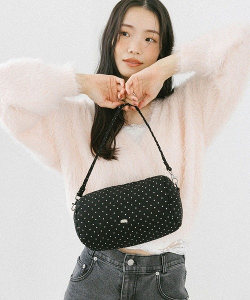 Heather(ヘザー)の「ドットボストンBAG 607266(ボストンバッグ・レディース・オフホワイト/ブラック・ONE SIZE)」の1枚目の写真