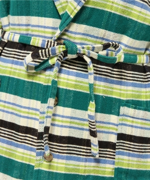 Denime(ドゥニーム)の「チェックヘビネルガウン(その他アウター・レディース・オレンジ/グリーン/レッド・FREE)」の6枚目の写真