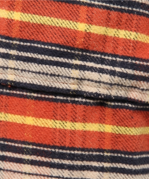 Denime(ドゥニーム)の「チェックヘビネルガウン(その他アウター・レディース・オレンジ/グリーン/レッド・FREE)」の10枚目の写真