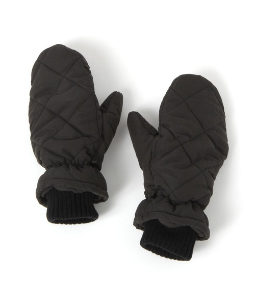 BAYFLOW（ベイフロー）の「[ギフトにもおすすめ]コード付きキルトフードミトン（手袋・レディース・ブラック/ライトグレー・FREE）」の3枚目の写真
