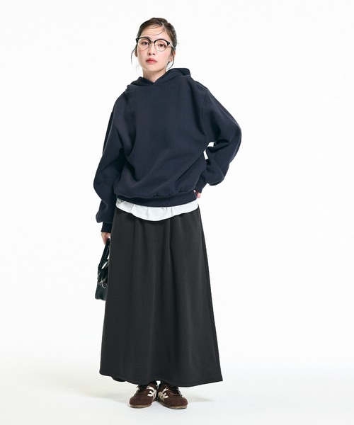 coca（coca）（コカ）の「【DAILY WARM】裏シャギーフレアスカート（スカート・レディース・ブラック/チャコール・L/S/M）」の7枚目の写真