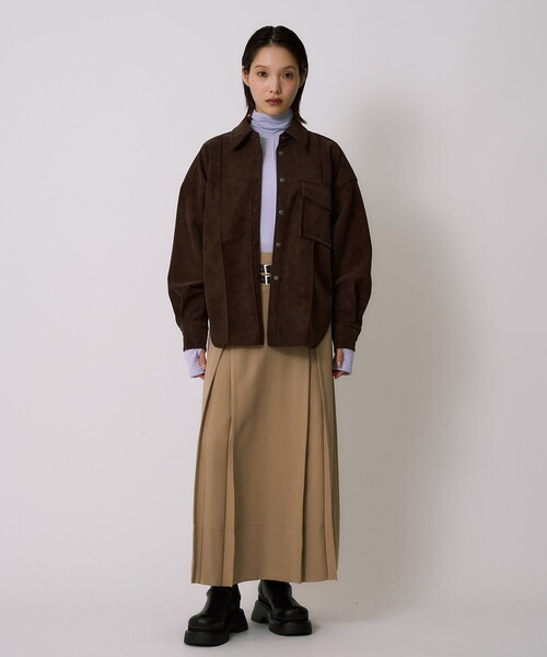 UNITED TOKYO（ユナイテッドトウキョウ）の「Cashmere Silk Turtle Neck Jersey｜ウォッシャブル/保温/レイヤード/オフィスカジュアル/冬服（Tシャツ/カットソー・レディース・アイボリー/ラベンダー/ブラック・FREE）」の6枚目の写真