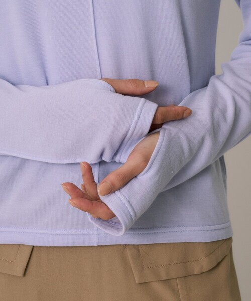 UNITED TOKYO（ユナイテッドトウキョウ）の「Cashmere Silk Turtle Neck Jersey｜ウォッシャブル/保温/レイヤード/オフィスカジュアル/冬服（Tシャツ/カットソー・レディース・アイボリー/ラベンダー/ブラック・FREE）」の8枚目の写真