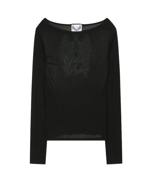 GILAARCHIVE（ギラアーカイブ）の「STAR WING SHEER LONG SLEEVE_BK（Tシャツ/カットソー・レディース・その他・FREE）」の2枚目の写真