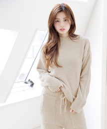 Dita（ディータ）の「モールニットチュニック×ロングパンツセット（Tシャツ/カットソー）」