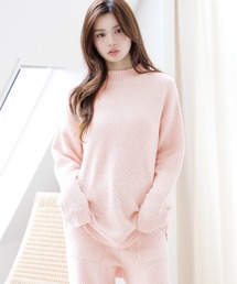 Dita（ディータ）の「モールニットチュニック×ロングパンツセット（Tシャツ/カットソー）」