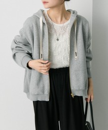 PUAL CE CIN（ピュアルセシン）の「スムースボンディングサイドリブジップパーカー（Tシャツ/カットソー・レディース）」