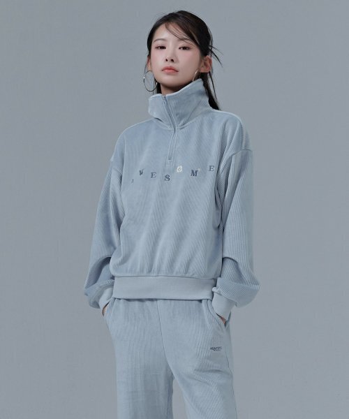 CHASECULT(チェイスカルト)の「女性起毛半ジップスウェット-CFRG5175D0D(スウェット・レディース・ブルー・85/90)」の1枚目の写真