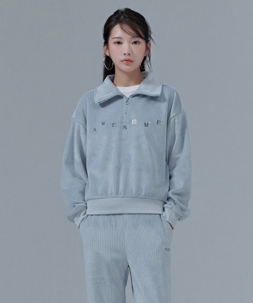 CHASECULT(チェイスカルト)の「女性起毛半ジップスウェット-CFRG5175D0D(スウェット・レディース・ブルー・85/90)」の4枚目の写真