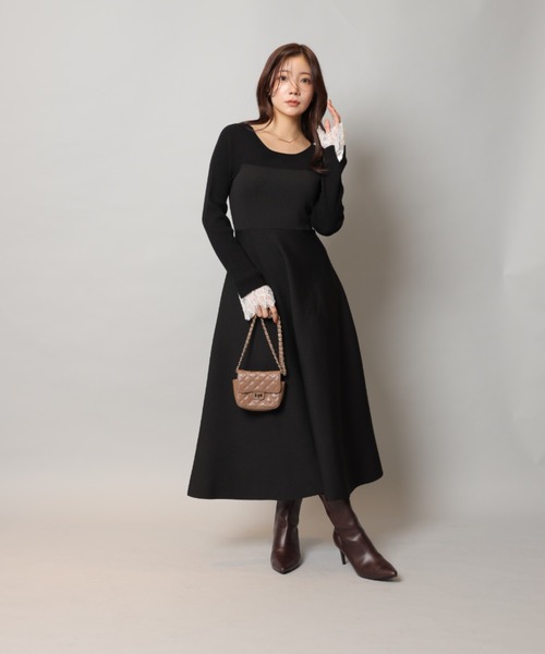 袖レースビスチェ切替ワンピース（ワンピース）｜Apuweiser-riche