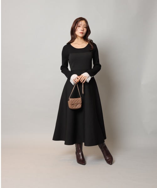 袖レースビスチェ切替ワンピース（ワンピース）｜Apuweiser-riche