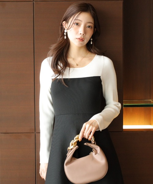 Apuweiser-riche(アプワイザーリッシェ)の「袖レースビスチェ切替ワンピース(ワンピース・レディース・ブラック/グレイッシュベージュ/ブラック系その他・2/1)」の14枚目の写真