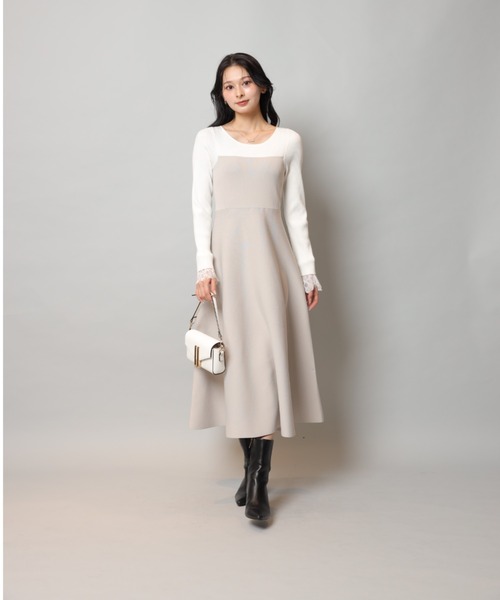 袖レースビスチェ切替ワンピース（ワンピース）｜Apuweiser-riche