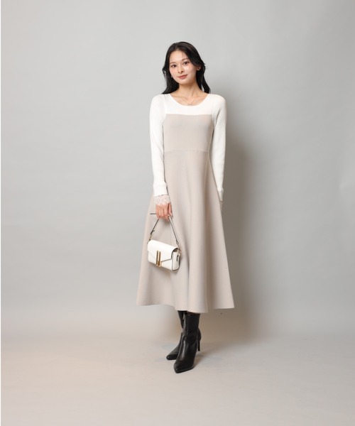 袖レースビスチェ切替ワンピース（ワンピース）｜Apuweiser-riche