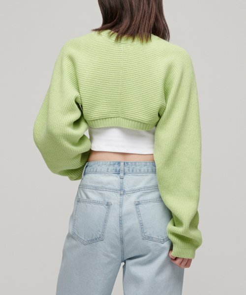 MUSINSA STANDARD WOMAN（ムシンサスタンダードウーマン）の「ウィメンズボレロカーディガン [ペイルグリーン]（カーディガン/ボレロ・レディース・その他・SMALL/MEDIUM）」の2枚目の写真