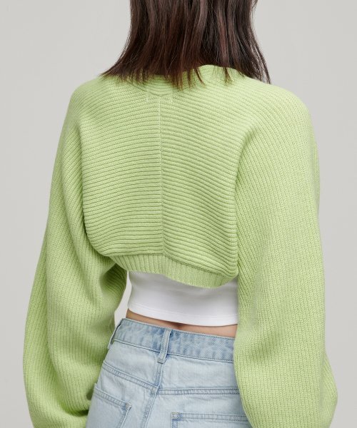 MUSINSA STANDARD WOMAN（ムシンサスタンダードウーマン）の「ウィメンズボレロカーディガン [ペイルグリーン]（カーディガン/ボレロ・レディース・その他・SMALL/MEDIUM）」の6枚目の写真
