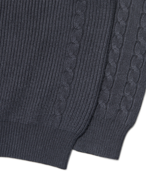 NOMANUAL(NOMANUAL)の「ANOMALY KNIT ZIP-UP - CHARCOAL(カーディガン/ボレロ・レディース・その他・SMALL/MEDIUM/LARGE)」の7枚目の写真