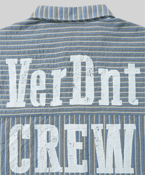 Verdnt（バーダント）の「マルチストライプバックロゴシャツ[ブルー]（シャツ/ブラウス・レディース・その他・SMALL/MEDIUM/LARGE）」の8枚目の写真