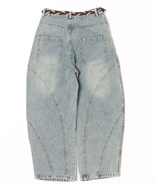 HOOK(フック)の「HOOK -select- パラコードベルト付きデニムバルーンパンツ(デニムパンツ・メンズ・ブラック/ブルー・M/L/S)」の3枚目の写真