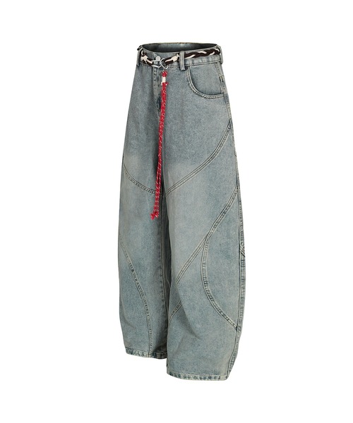 HOOK(フック)の「HOOK -select- パラコードベルト付きデニムバルーンパンツ(デニムパンツ・メンズ・ブラック/ブルー・M/L/S)」の20枚目の写真