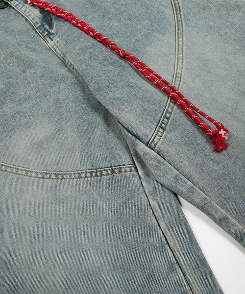 HOOK(フック)の「HOOK -select- パラコードベルト付きデニムバルーンパンツ(デニムパンツ・メンズ・ブラック/ブルー・M/L/S)」の10枚目の写真