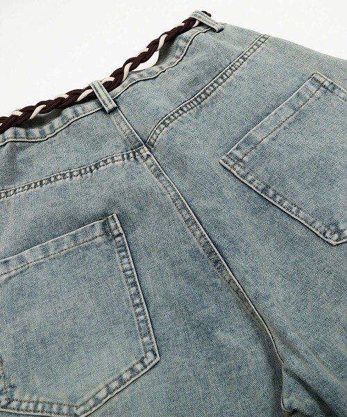 HOOK(フック)の「HOOK -select- パラコードベルト付きデニムバルーンパンツ(デニムパンツ・メンズ・ブラック/ブルー・M/L/S)」の8枚目の写真