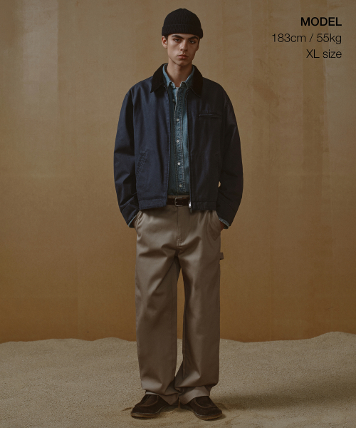 MUSINSA STANDARD（ムシンサスタンダード）の「ピグメントキャンバスワークジャケット[ネイビー]（その他アウター・メンズ・その他・MEDIUM/X-LARGE/LARGE）」の2枚目の写真