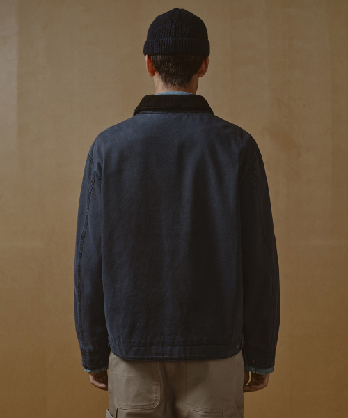 MUSINSA STANDARD（ムシンサスタンダード）の「ピグメントキャンバスワークジャケット[ネイビー]（その他アウター・メンズ・その他・MEDIUM/X-LARGE/LARGE）」の3枚目の写真