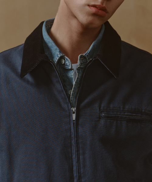 MUSINSA STANDARD（ムシンサスタンダード）の「ピグメントキャンバスワークジャケット[ネイビー]（その他アウター・メンズ・その他・MEDIUM/X-LARGE/LARGE）」の6枚目の写真