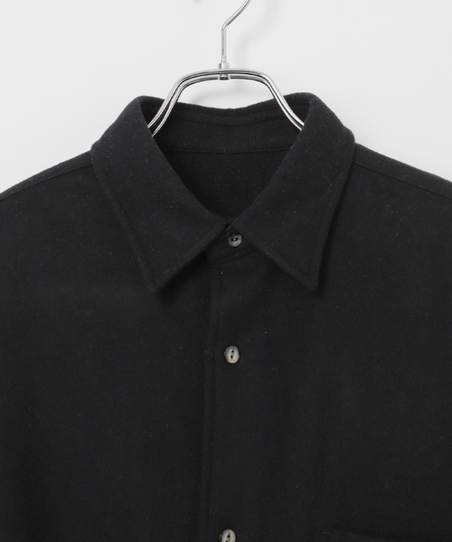 B.C STOCK（ベーセーストック）の「【BOYCOM/ボイコム】ビーバー加工 ウールレギュラーカラーシャツ（シャツ/ブラウス・メンズ・グレー/ブラウン/ブラック・LARGE/MEDIUM）」の15枚目の写真