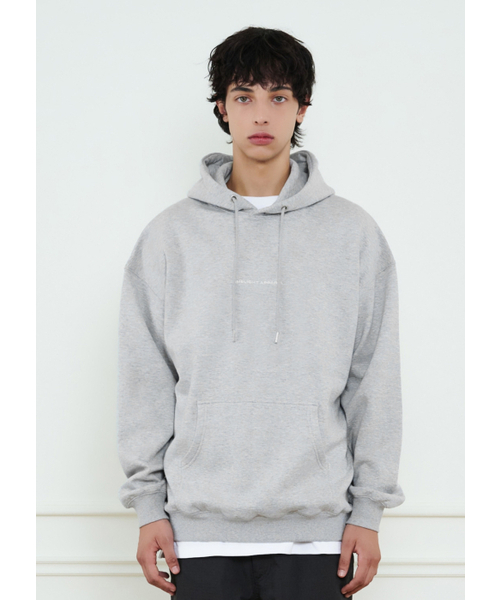 LIMELIGHT APPAREL(ライムライトアパレル)の「アパレル刺繍シンプルロゴオーバーサイズフードパーカー(グレー杢/ホワイト)(パーカー・メンズ・その他・SMALL/MEDIUM/LARGE/X-LARGE)」の1枚目の写真