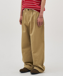 BASEMOMENT（ベースモーメント）の「ベルリンツーピンタックワイドチノパンツベージュ（その他パンツ）」