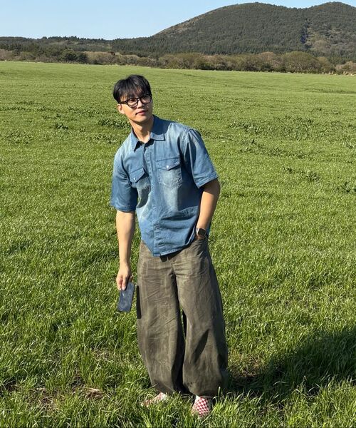 KICHUL(キチョル)の「Summer half denim shirt (indigo)(シャツ/ブラウス・メンズ・その他・SMALL/LARGE/MEDIUM)」の5枚目の写真