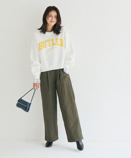 coca(coca)(コカ)の「【DAILY WARM】ナイロン微起毛タックパンツ(その他パンツ・レディース・ブラック/カーキ・L/M/S)」の4枚目の写真