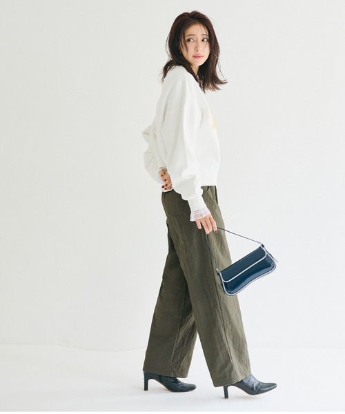 coca(coca)(コカ)の「【DAILY WARM】ナイロン微起毛タックパンツ(その他パンツ・レディース・ブラック/カーキ・L/M/S)」の5枚目の写真