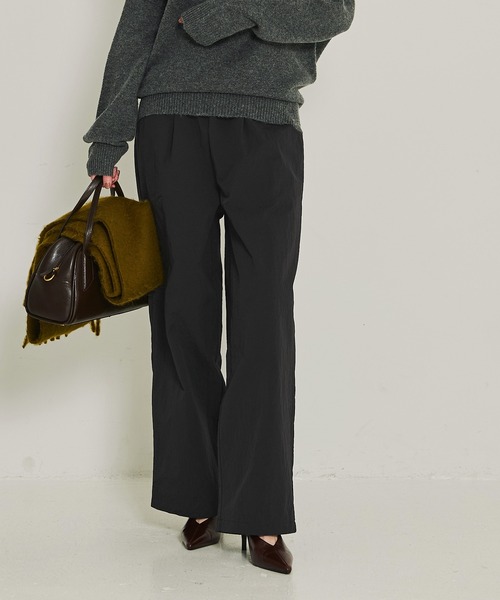coca(coca)(コカ)の「【DAILY WARM】ナイロン微起毛タックパンツ(その他パンツ・レディース・ブラック/カーキ・L/M/S)」の11枚目の写真