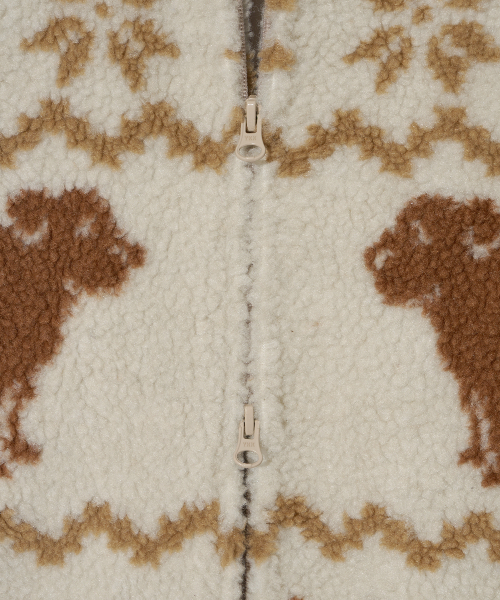 YALE（イェール）の「ジャカードボアフリースジャケット_アイボリー（その他アウター・レディース・その他・SMALL/MEDIUM/LARGE/X-LARGE）」の6枚目の写真