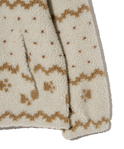 YALE（イェール）の「ジャカードボアフリースジャケット_アイボリー（その他アウター・レディース・その他・SMALL/MEDIUM/LARGE/X-LARGE）」の7枚目の写真
