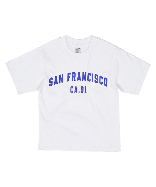 PAPERBOY(ペーパーボーイ)の「サンフランシスコ91 半袖Tシャツ-ホワイト(Tシャツ/カットソー・レディース・その他・LARGE/X-LARGE/SMALL/MEDIUM)」の1枚目の写真