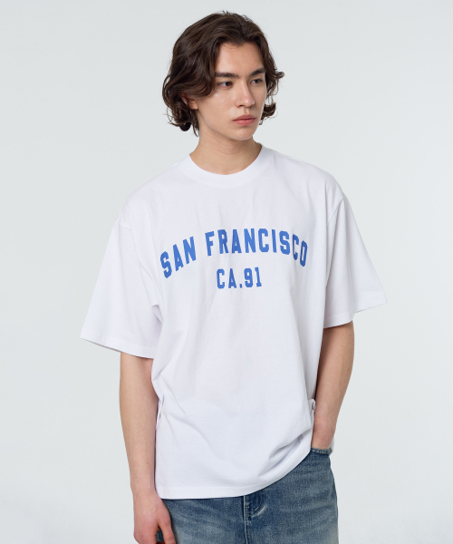 PAPERBOY(ペーパーボーイ)の「サンフランシスコ91 半袖Tシャツ-ホワイト(Tシャツ/カットソー・レディース・その他・LARGE/X-LARGE/SMALL/MEDIUM)」の5枚目の写真