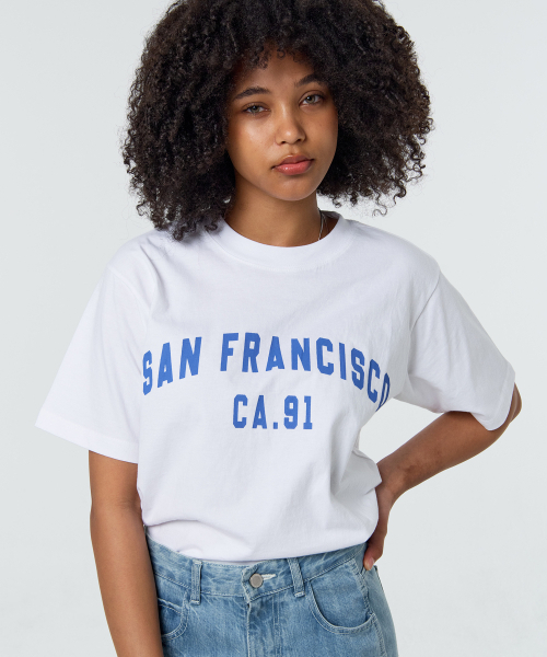 PAPERBOY(ペーパーボーイ)の「サンフランシスコ91 半袖Tシャツ-ホワイト(Tシャツ/カットソー・レディース・その他・LARGE/X-LARGE/SMALL/MEDIUM)」の6枚目の写真