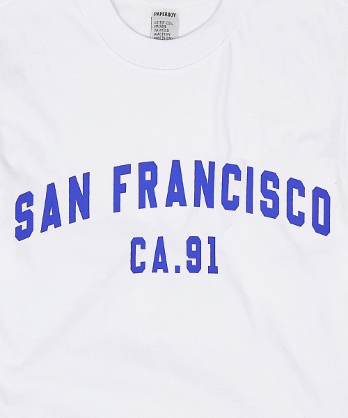 PAPERBOY(ペーパーボーイ)の「サンフランシスコ91 半袖Tシャツ-ホワイト(Tシャツ/カットソー・レディース・その他・LARGE/X-LARGE/SMALL/MEDIUM)」の8枚目の写真