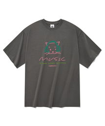 メロディ半袖Tシャツグレー