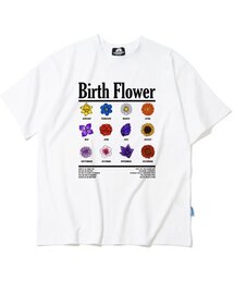 バースフラワーグラフィックTシャツ - ホワイト