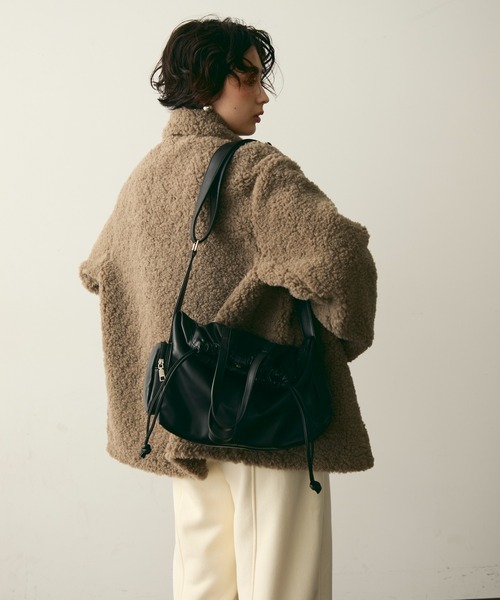 Trish(トリッシュ)の「サイドポケット2WAYBAG(ショルダーバッグ・レディース・ブラウン/ブラック・FREE)」の14枚目の写真