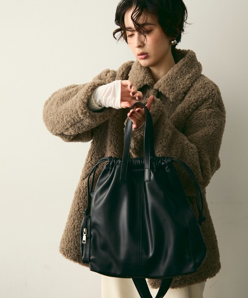 Trish(トリッシュ)の「サイドポケット2WAYBAG(ショルダーバッグ・レディース・ブラウン/ブラック・FREE)」の18枚目の写真