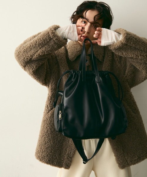Trish(トリッシュ)の「サイドポケット2WAYBAG(ショルダーバッグ・レディース・ブラウン/ブラック・FREE)」の19枚目の写真