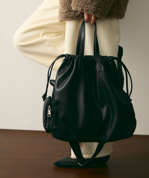 Trish(トリッシュ)の「サイドポケット2WAYBAG(ショルダーバッグ・レディース・ブラウン/ブラック・FREE)」の20枚目の写真